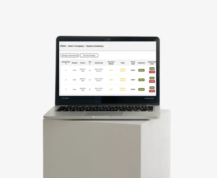software with laptop