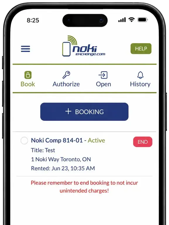 Exchange Application - End Booking